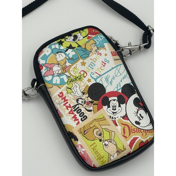 Disney Loungefly Crossbody Bag Womens Small Multicolor Mickey Mouse Minnie Goofy - Picture 5 of 6